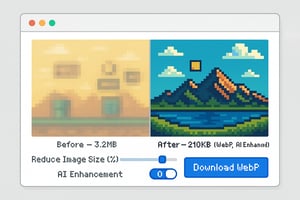 Compress & enhance your JPG images to WebP format for free